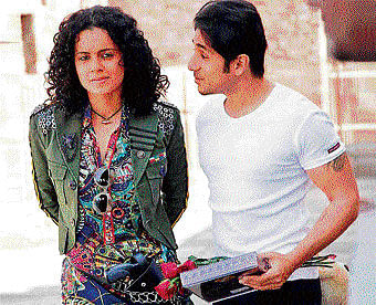 Kangana Raut and Vir Das in a scene from the film