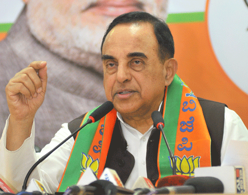 On Friday, BJP leader Subramanian Swamy wrote to Mukherjee spelling out his objections.  DH photo
