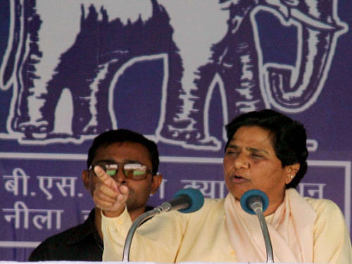 Mayawati today accused BJP of trying to 'hoodwink' OBC and dalit voters by projecting Narendra Modi as a leader from a lower caste. PTI photo