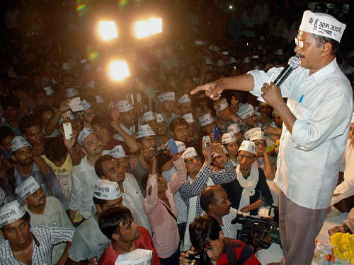 Aam Aadmi Party convener Arvind Kejriwal today appealed to the people to vote for his party candidates, promising to 'fight till our last breath' to stop the gas price hike in Parliament. PTI photo
