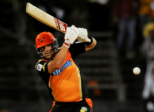 Aaron Finch of the Sunrisers Hyderabad bats during an IPL 7 match. PTI file photo