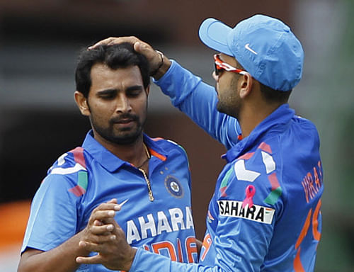 India's pace spearhead Mohammed Shami feels that it is easier to share the new ball in the Indian team with Bhuvneshwar Kumar than bowling for Delhi Daredevils since the combinations keep changing in the IPL team. Reuters File Photo.