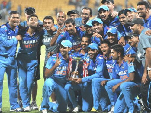 The Indian side has swapped places with ICC World Twenty20 Bangladesh 2014 champions, Sri Lanka. DH file photo