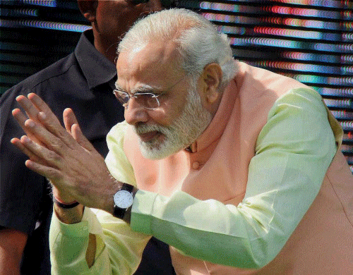 Riding high on the ''Modi wave'', the BJP government in Rajasthan plans to introduce a chapter on its prime ministerial candidate in the text books of the Rajasthan Board of Secondary Education (RBSE).  PTI File Photo