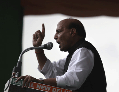 Reiterating that he did not want to be part of the Narendra Modi-led National Democratic Alliance (NDA) government if it came to power, Rajnath Singh said he would prefer to continue as BJP president. AP File Photo