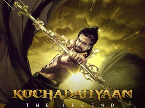 At last the long wait is over and the Rajinikanth fans across the globe will get to see his much-awaited and anticipated Tamil film 'Kochadaiiyaan', a directorial debut of the matinee idol's younger daughter Soundarya. When it unravels on the silver screen Friday, the film will introduce moviegoers to a new technology - first motion capture photo-realistic 3D animation. Movie poster