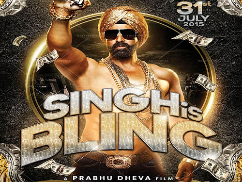 Once again, Bollywood's 'Khiladi' actor Akshay Kumar is going in for a turbaned look in Singh Is Bling. Movie poster