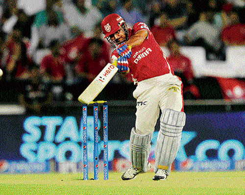 in overdrive: Kings XI&#8200;Punjab's Virender Sehwag in action against Chennai Super Kings at Cuttack on Wednesday. pti