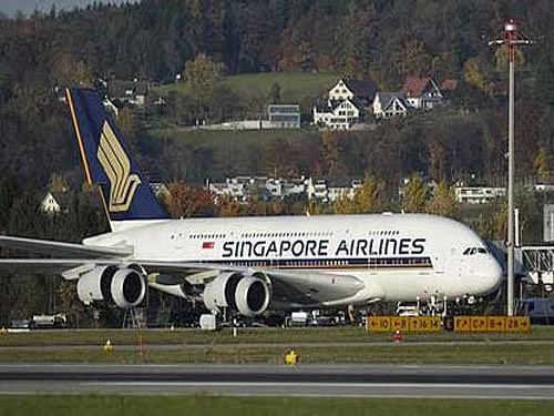 Flight SQ 866 landed safely back at Changi at 2:20 p.m. local time, Singapore Airlines said, adding that passengers would be transferred to a replacement flight to Hong Kong. Reuters file photo