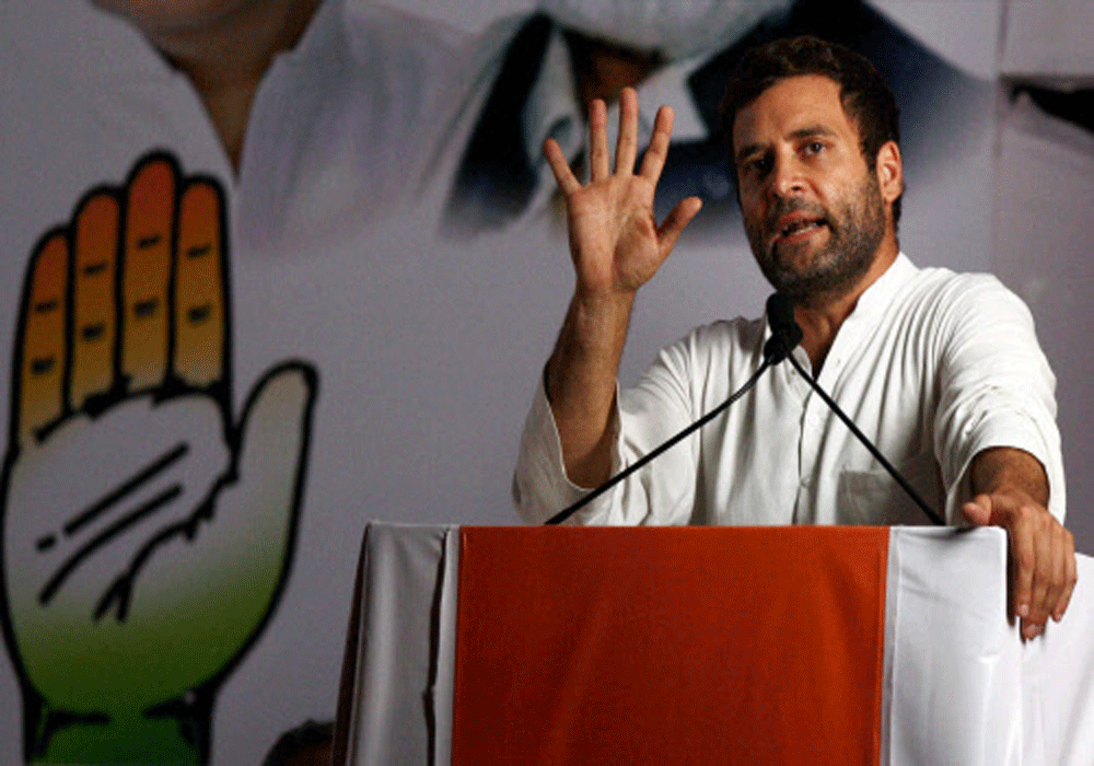 Noting that he prima facie violated the Model Code of Conduct, the Election Commission today issued a show cause notice to Congress leader Rahul Gandhi . PTI Image