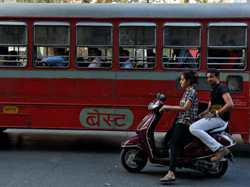 The BEST early Saturday hurriedly started withdrawing from its fleet of city buses a Gujarati daily's advertisements after a controversy created by the Maharashtra Navnirman Sena, an official said. Reuters file photo