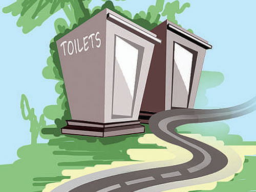 Moved by the plight of a woman who has been waging a war within her family and threatening to divorce her husband for a toilet, Sulabh International has decided to build a modern toilet for the family at their residence in Sadeshopur in Patna district and give her cash award. DH illustration. For representation purpose