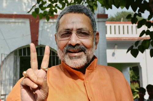 In remarks that might land him in fresh trouble, BJP leader Giriraj Singh today questioned the impartiality of the Election Commission saying that different yardsticks were being adopted for model code violations. AP File Photo