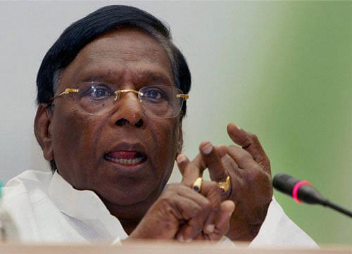 With TV channels coming out with results of exit polls, senior Congress leader and Union Minister in PMO, V Narayanasamy today said that projections in 2004 and 2009 had proved wrong with the party sailing to power. PTI file photo