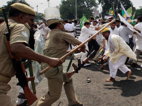 Three persons were killed today in police firing following communal clashes sparked by alleged burning of a religious flag by some persons in Kishanbagh area of the Old City. PTI file photo. For representation purpose