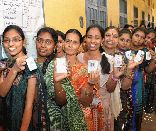 They might not be getting their due when it comes to representation in parliament, but women have increased their participation in the voting process by nearly 10 percent in this general election, even surpassing men in eight states. PTI . File Photo