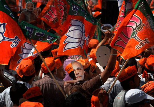 The BJP Friday won four of the six Lok Sabha seats in union territories across the country. AP file photo