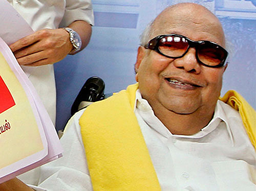 DMK Chief M Karunanidhi releases the party's candidate list for upcoming parliamentary elections at the DMK party office in Chennai. Results coming out of Lok Sabha polls show that parties like Mayawati-led BSP and Tamil Nadu's DMK managed to corner a large number of votes but failed to convert them into seats, while parties with lesser vote share have got seats to show in their kitty. PTI
