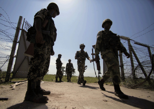 A soldier was killed and two were injured in a guerrilla attack near the international border in Jammu and Kashmir Sunday, an official said Monday. AP File Photo. For Representation only.
