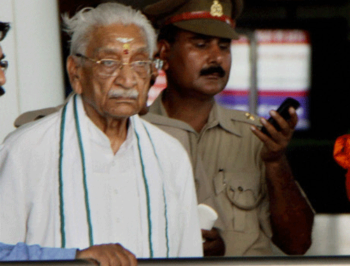 Addressing a press conference here, VHP International president Ashok Singhal said the absolute majority that the BJP got under the leadership of Modi stands for triumph of the ideas and principles of Gandhiji's Ram Rajya (welfare state) and Suraajya (good governance). PTI photo