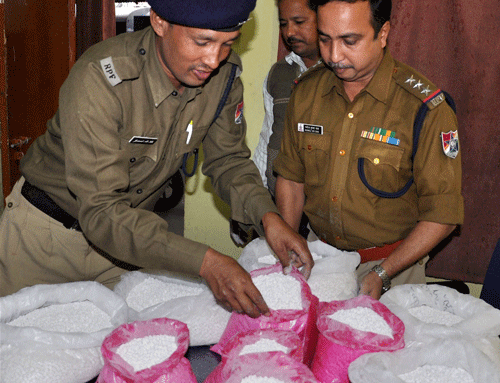 Four people were arrested here for possessing drugs, including 21 kg heroin worth Rs.100 crore, police Sunday said. PTI file photo for representation only