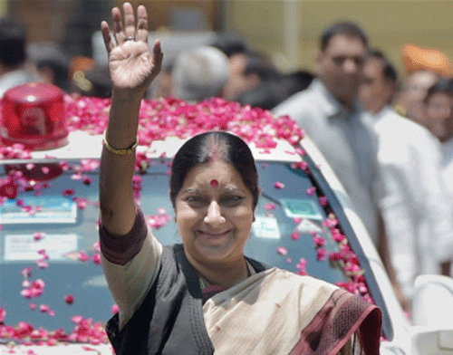 The induction of Sushma Swaraj, who was seen as a dissenter after Narendra Modi was declared BJP's Prime Ministerial candidate, is an acknowledgment of her stature and capabilities and who could not be overlooked. PTI photo