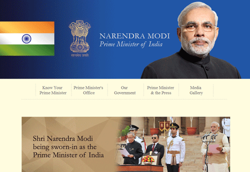 Together we will script a glorious future for India... As we devote ourselves to take India's development journey to newer heights, we seek your support, blessings and active participation, Modi said in his first message on the official website. PMO website screen grab