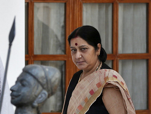 Sushma Swaraj Wednesday took charge as India's new external affairs minister. Reuters photo