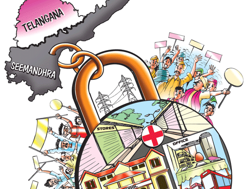 The two states - Telangana and (residuary) Andhra Pradesh - will come into being on June 2. DH illustration