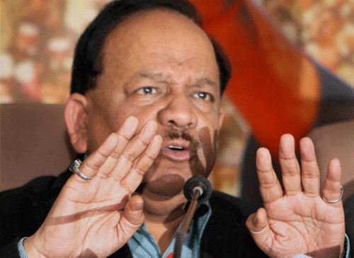 In a detailed review meeting held on Thursday, Union Health Minister Harsh Vardhan asked the officials to streamline the systems and work out logistical details before the Rs 28,000 crore scheme could be rolled out. PTI file photo