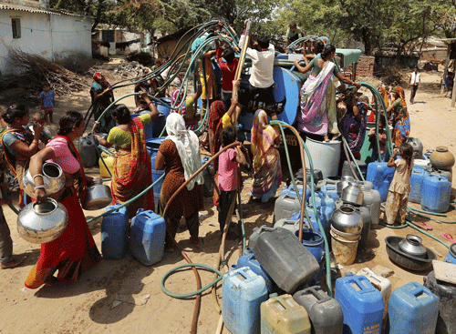 The acute water crisis in Agra has led to agitations, protests and fights for every bucket of water. PTI file photo for representation only