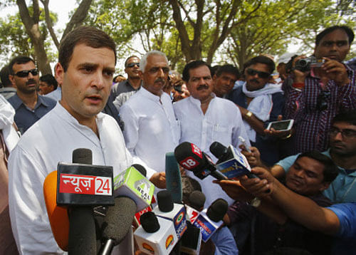 Rahul Gandhi has the responsibility of reinventing and reviving the Congress, the party said today as it defended him for not taking up the onerous task of heading the party in the Lok Sabha for which he had come under attack. Reuters photo