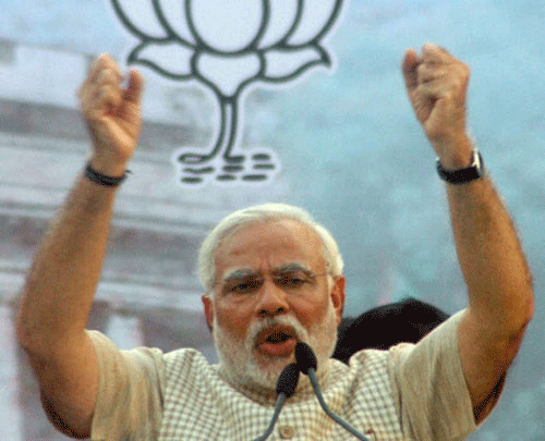 Only three candidates  - all from the BJP  - polled a vote share of over 50 percent during the recently concluded Lok Sabha election. Prime Minister Narendra Modi in his win from Vadodara (Gujarat) polled 73 percent of the total votes, coming second to his BJP colleague Jardosh Darshnaben Vikrambhai in Surat with a 76 percent vote share. PTI photo