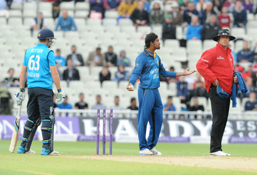 Senanayake dismisses England's Buttler via Mankading, raising a storm. / AP Photo