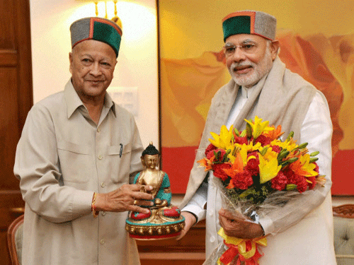 Himachal Pradesh Chief Minister Virbhadra Singh apprised Prime Minister Narendra Modi and Union Finance Minister Arun Jaitley about issues pertaining to the state and sought their support for its development today. PTI
