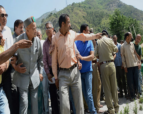 Taking note of an accident in which 25 people, mostly students, were washed away in a river in Himachal Pradesh, the high court here Monday said it was not only a case of callousness but also grave negligence. AP photo of HP CM visiting the spot