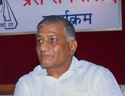 Congress sought the resignation of Union minister V K Singh today, saying the NDA government's affidavit in the Supreme Court on the issue of Army vice chief Dalbir Singh Suhag's promotion was an expression of "no confidence" in him. PTI file photo