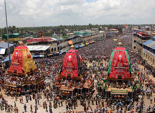 In a significant decision, Odisha government today said devotees would not be allowed to climb the chariots of Lord Balabhadra, Lord Jagannath and Devi Subhadra on Rath Yatra Day. Reuters file photo