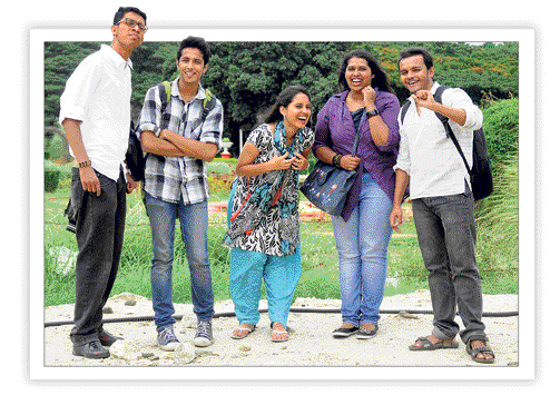 Well-informed: From left: Nikith Thomas, Sayontan, Navyashree, Priyanka and Tanveer.  DH photo by SK Dinesh