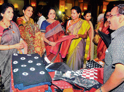 A riot of colours was seen as the three-day khadi and handloom exposition, Vastra Rang Tarang, opened at The Atria Hotel on Thursday.  DH photo