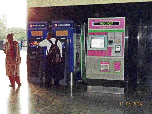 Bangalore Metro Rail Corporation Ltd (BMRCL) has installed Ticket Vending Machines (TVMs) at Mahatma Gandhi Road, Indiranagar and Byappanahalli Metro Rail Stations but none of these machines are being used by people.  DH photo