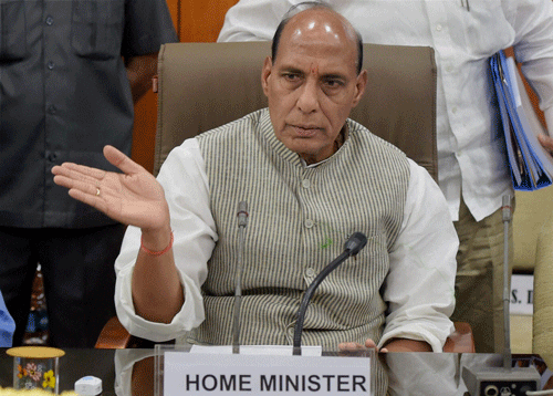 Union Home Minister Rajnath Singh today met officials to discuss issues 'which need to be addressed on priority' vis-a-vis central paramilitary and other police forces. PTI file photo