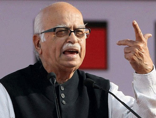 BJP veteran L K Advani today met party colleague Yashwant Sinha in jail here and asked him to secure bail and lead the party in the Jharkhand Assembly elections later this year, describing him as the "right person" for the chief minister's post. PTI file photo