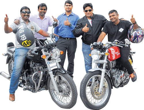 ALL SET: Babu, Sunil, Kamalesh, Goutham and Sanjay. DH photo by BH Shivakumar