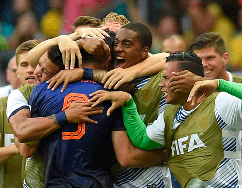 The excellent news for Louis van Gaal is that the Netherlands beat Spain, 5-1. AP photo
