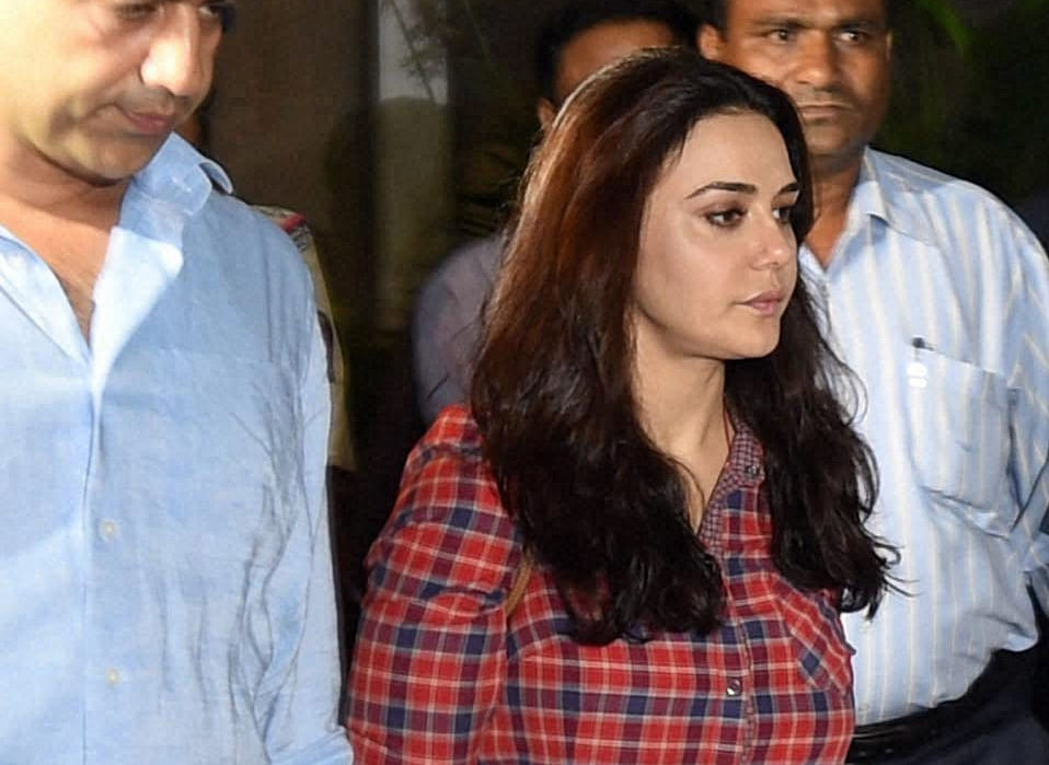 Mumbai: Bollywood actress Preity Zinta comes out of BCCI headquarters in Mumbai on Tuesday. AP photo