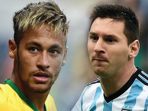 Lionel Messi joined Brazilian Neymar as the leading scorers in the 2014 FIFA World Cup. DH graphics