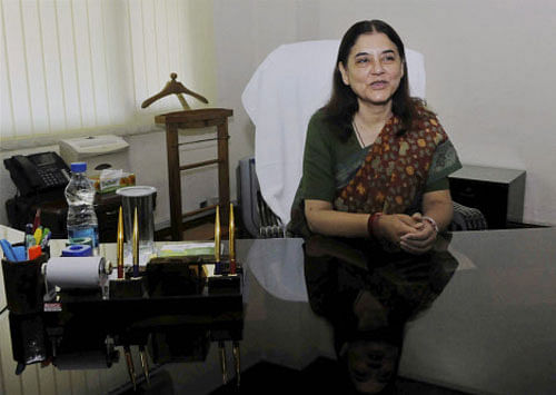 Union Minister for Women and Child Development Maneka Gandhi agreed to a proposal mooted by Punjab Chief Minister Parkash Singh Badal when she called on the latter at Kapurthala House here , according to a statement by Punjab government. PTI file photo