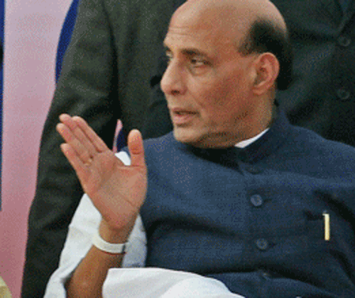 Union Home Minister and BJP president Rajnath Singh today ruled out change of leadership in Madhya Pradesh in the wake of Professional Examination Board (PEB) scam saying a high court directed probe was already underway / PTI file photo