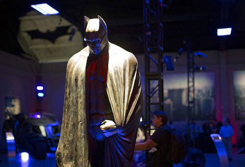 A Batman statue is pictured during a media preview of the Warner Bros. VIP Studio Tour of 'The Batman Exhibit' in Burbank, California June 26, 2014. REUTERS